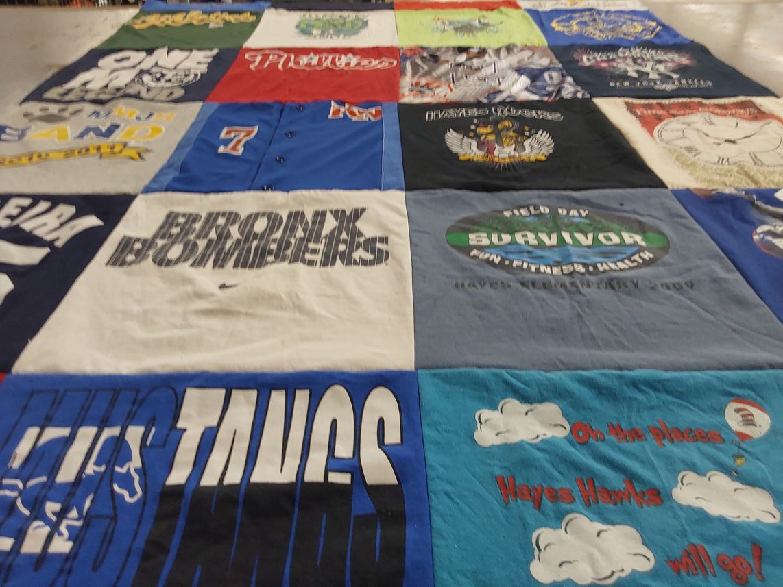 T-shirt quilt featuring bronx bombers by Carolyn from TX