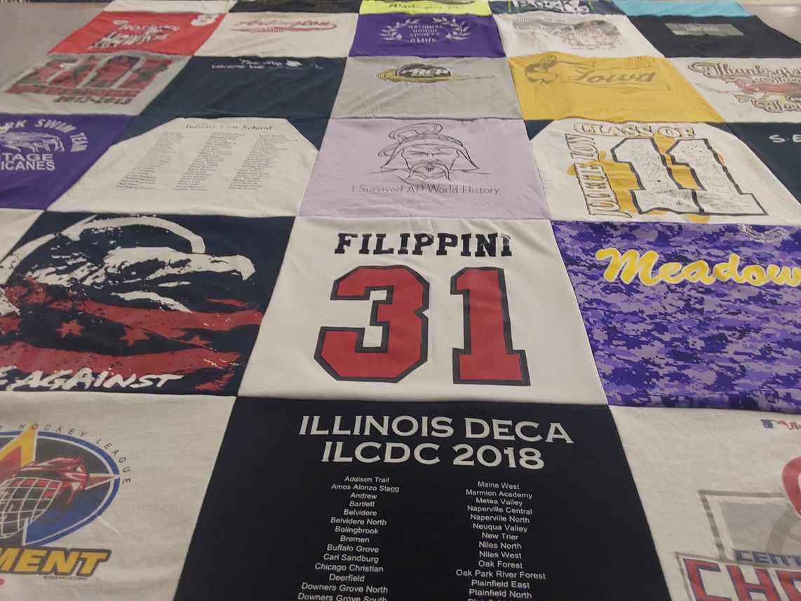 T-shirt quilt from julius franklin strugis high school by Vincent from NY