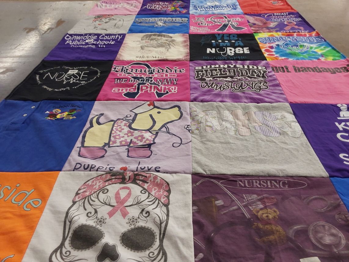 T-shirt quilt from dimwiddie county public schools by Dorothy W from VA
