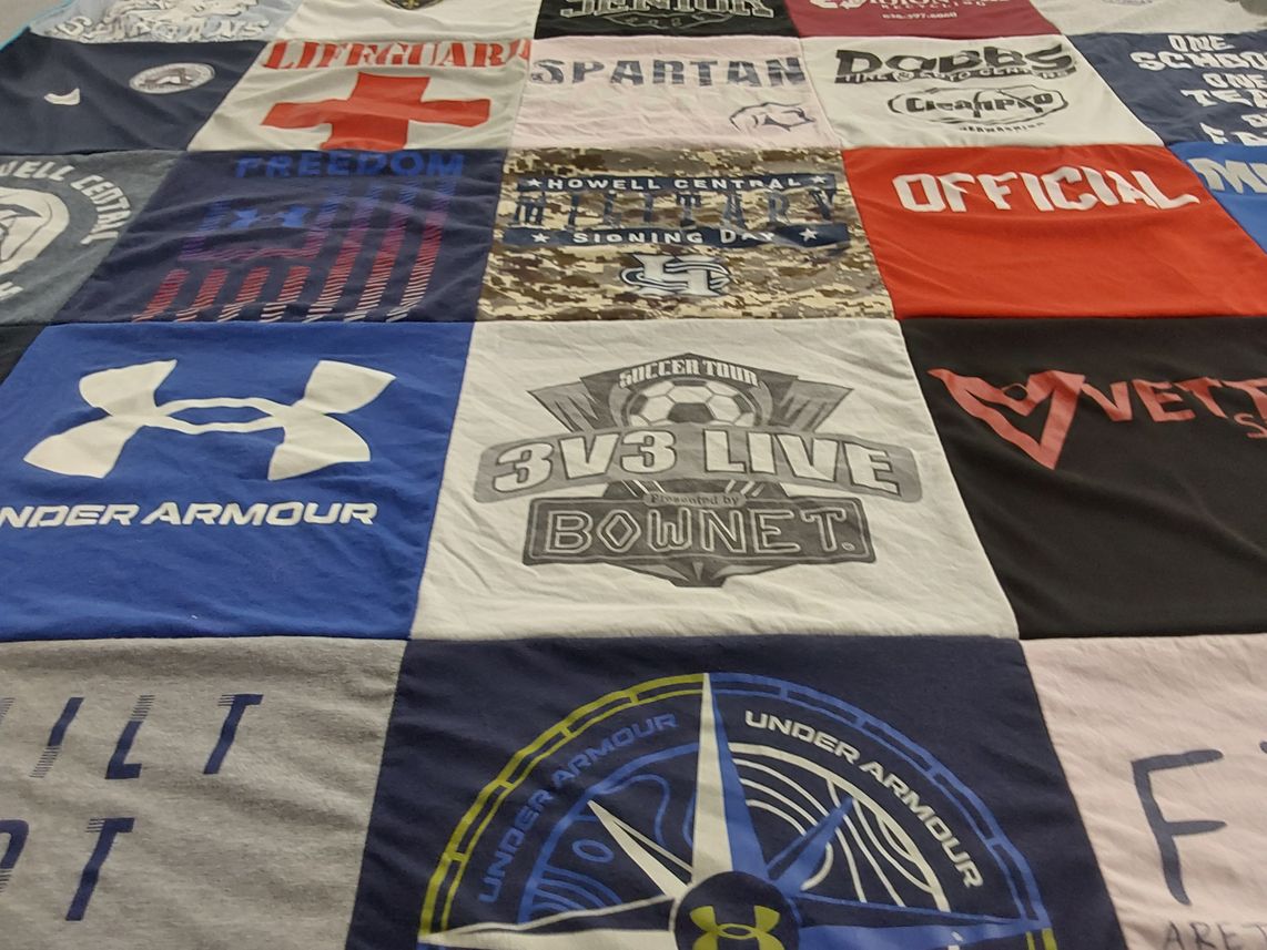 T-shirt quilt from howell central high school by Christine from MO