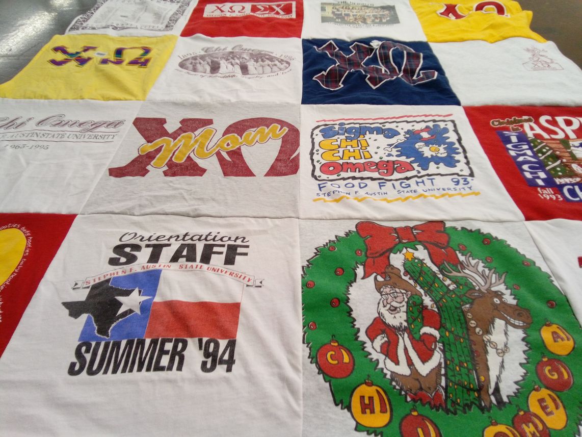 T-shirt quilt from stephen f. austin state university by Stacey from TX