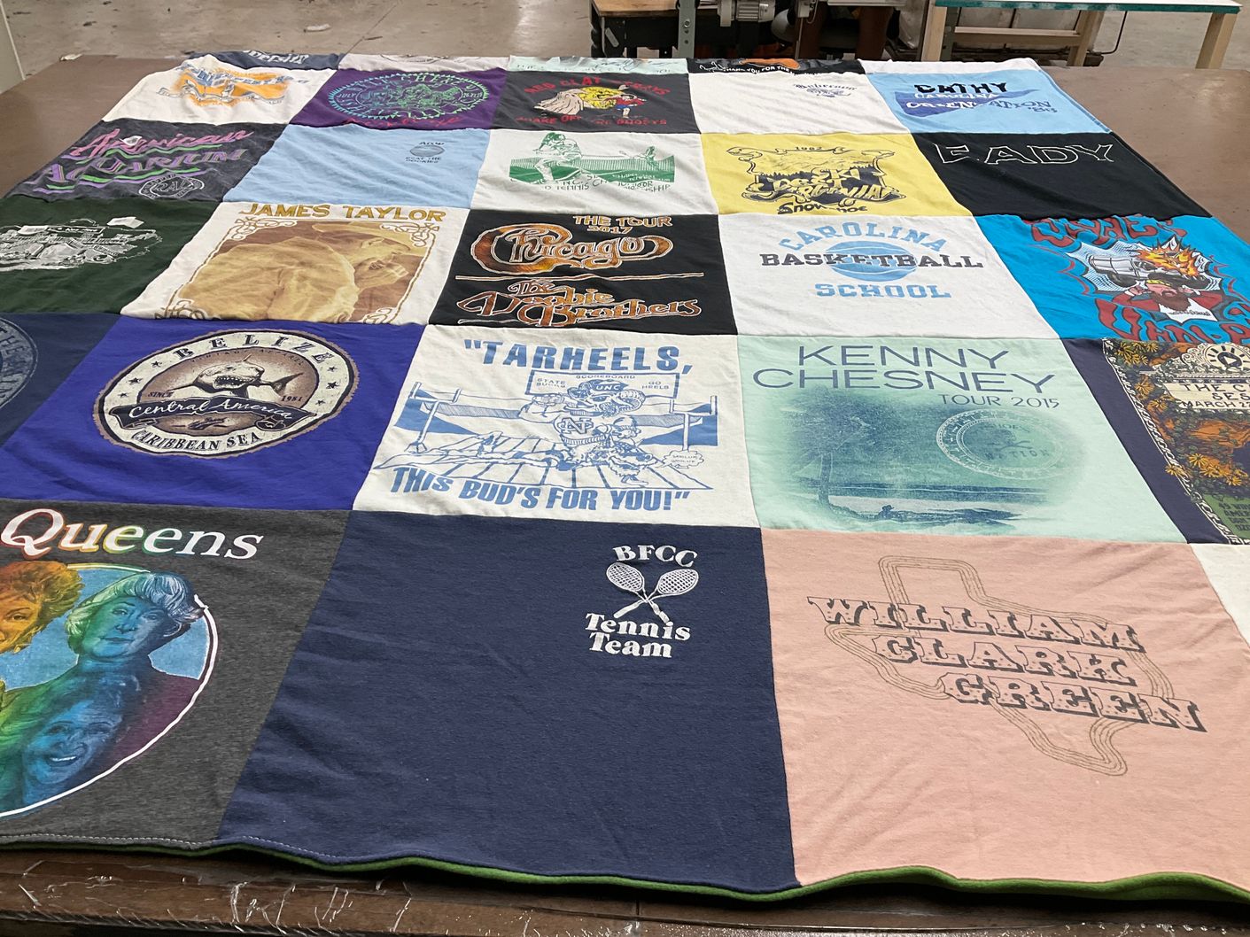 T-shirt quilt featuring carolina tarheels basketball by Courtney from NC