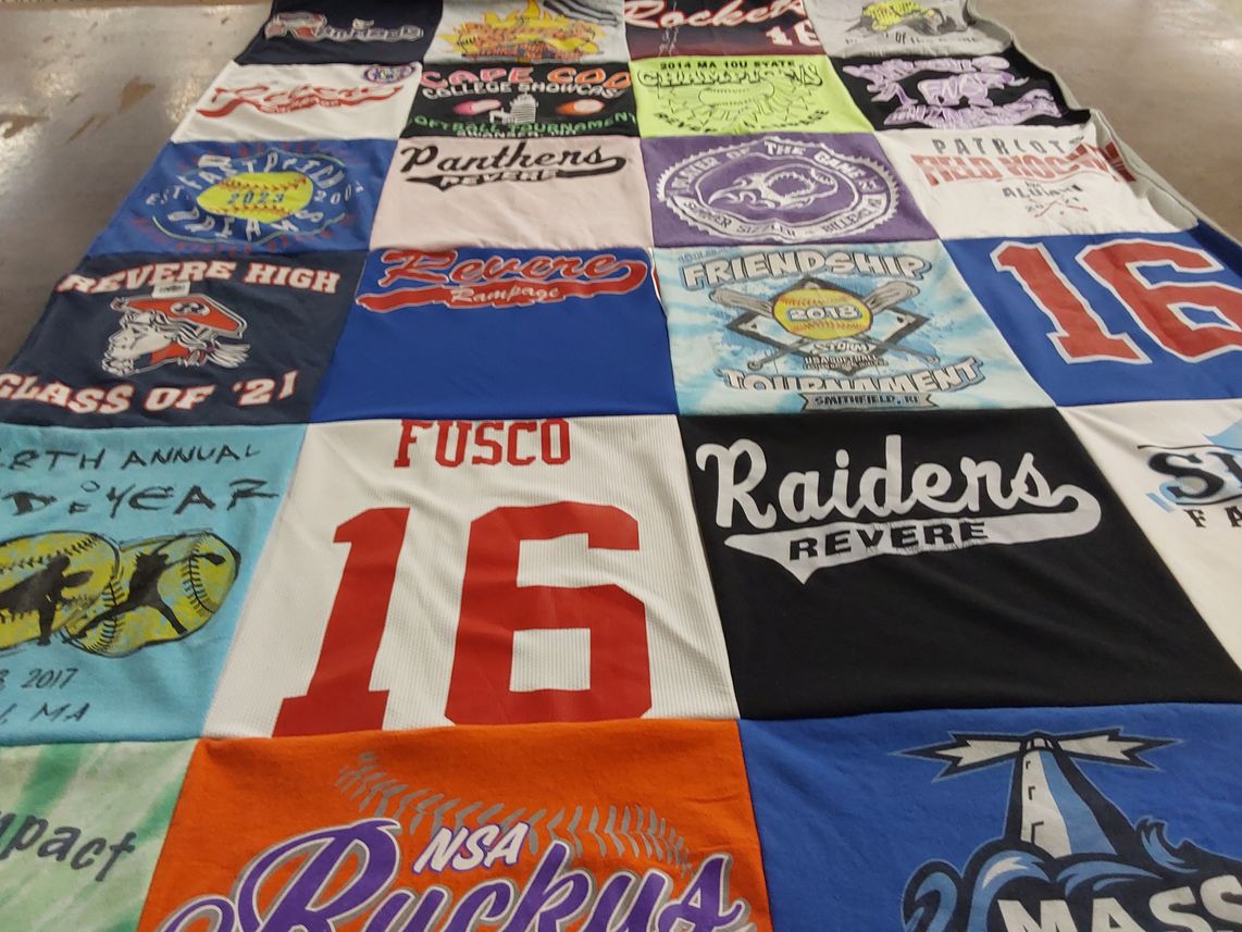 T-shirt quilt featuring raiders revere by Adrianna from MA