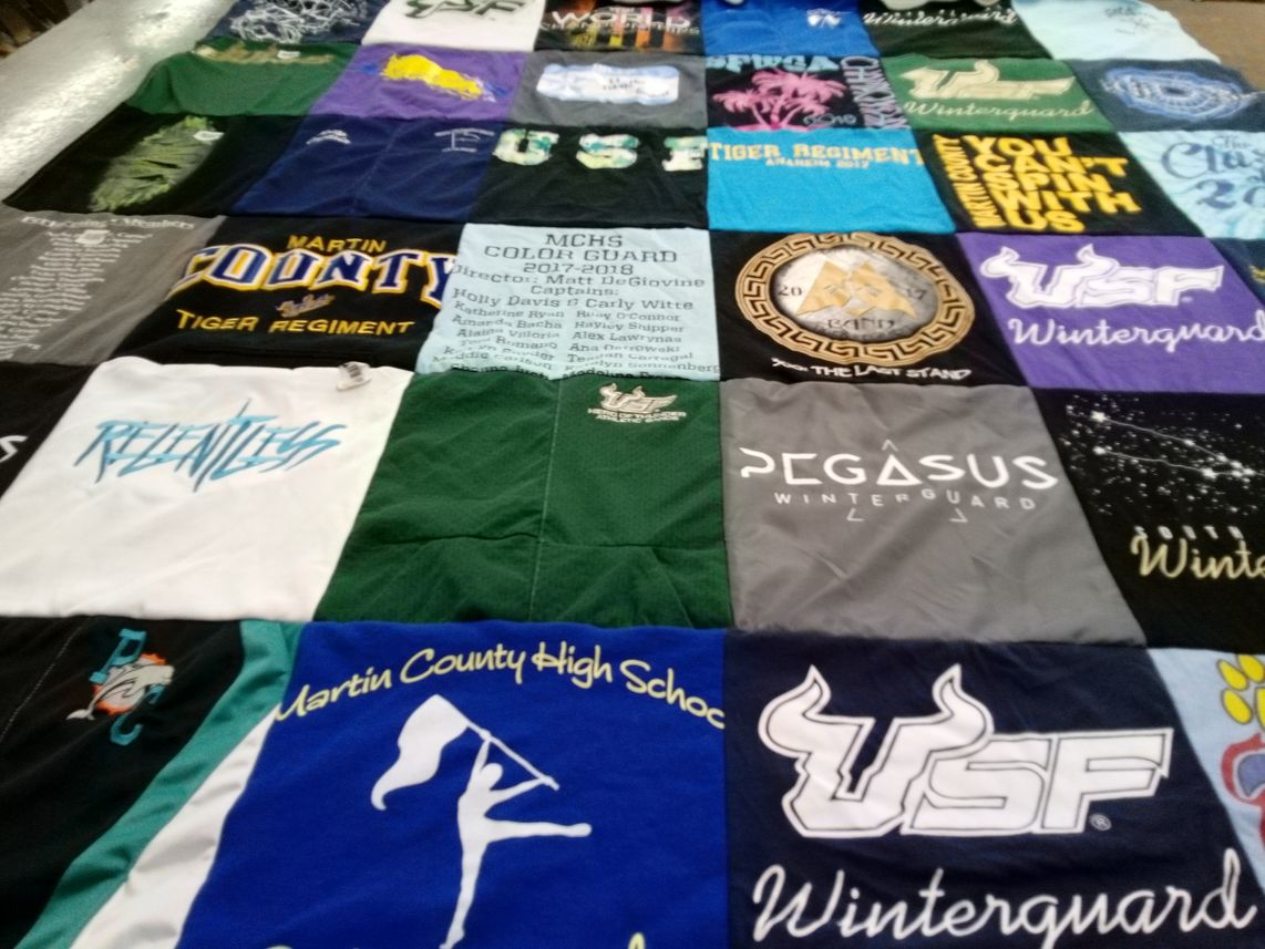 T-shirt quilt featuring martin county high school by Holly from FL
