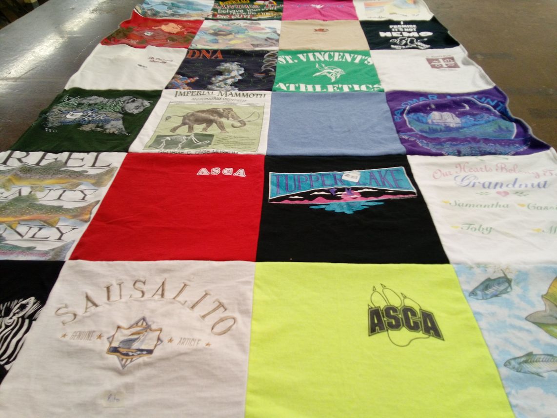 T-shirt quilt from st vincent's college by Theresa from NJ