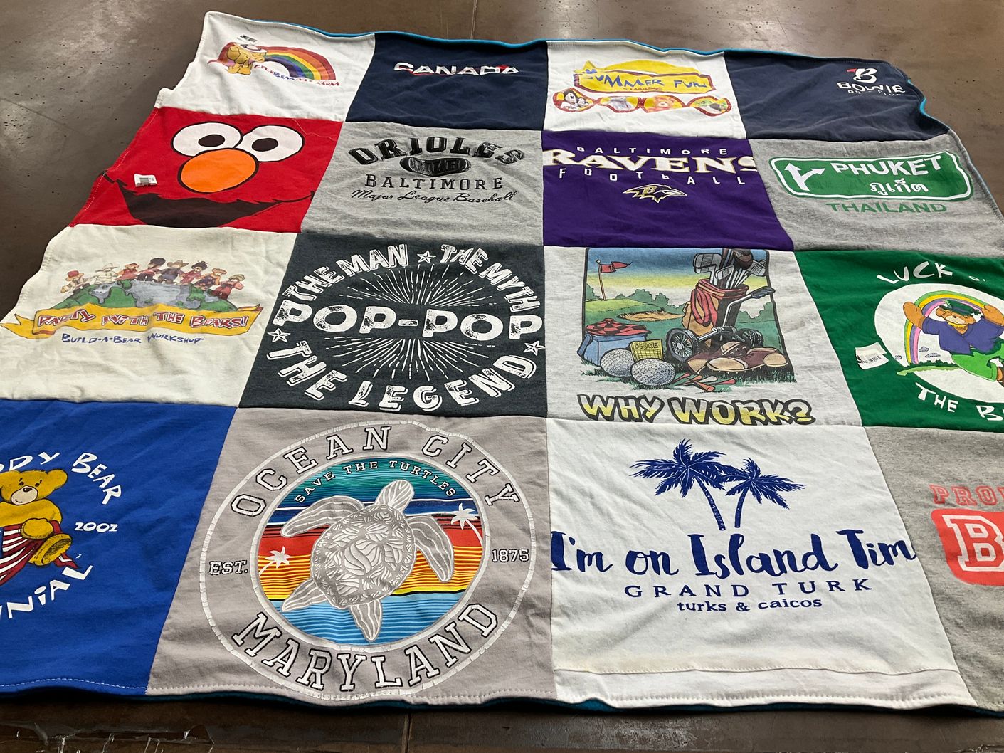 T-shirt quilt featuring baltimore ravens football by Cindy from MD