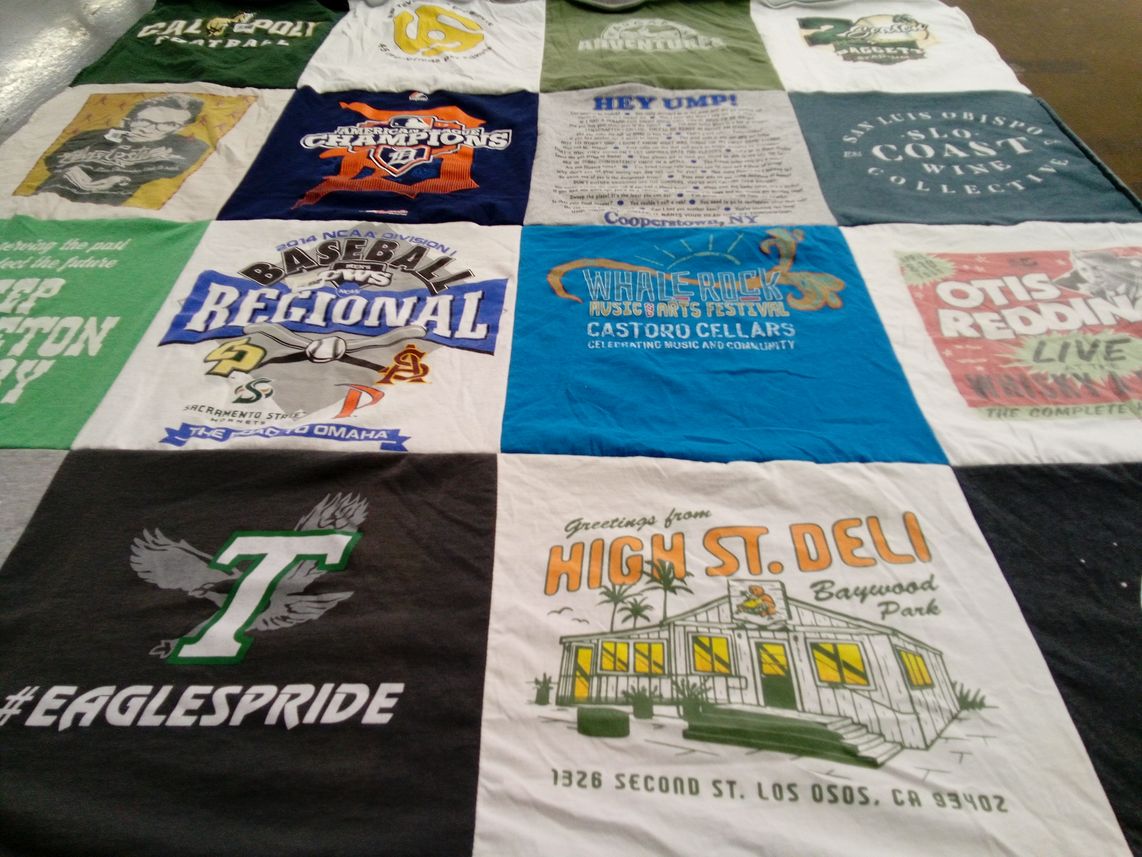 T-shirt quilt featuring turlock high school by Ron from CA