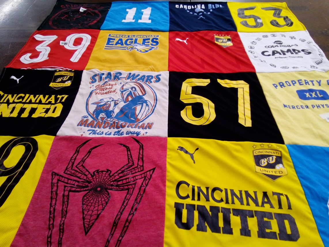 T-shirt quilt featuring cincinnati united by Jennifer from OH