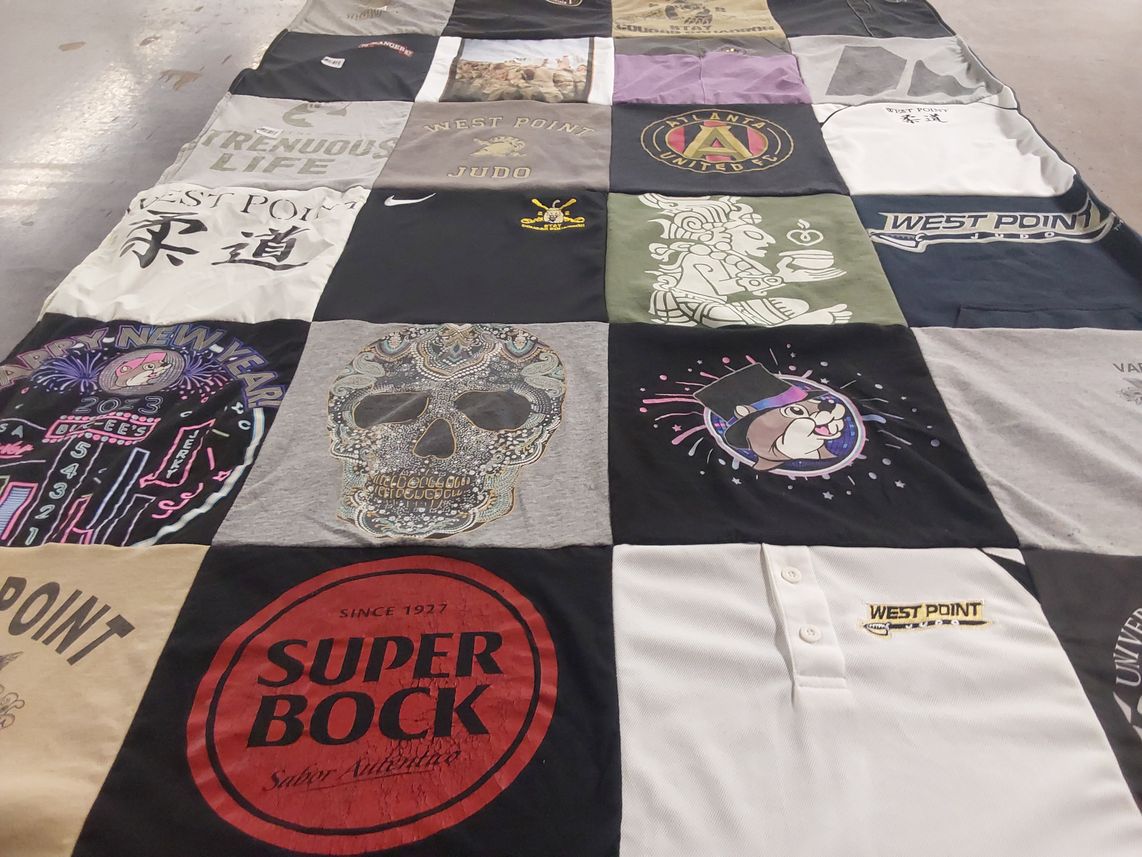 T-shirt quilt from united states military academy at west point by Melissa from CO