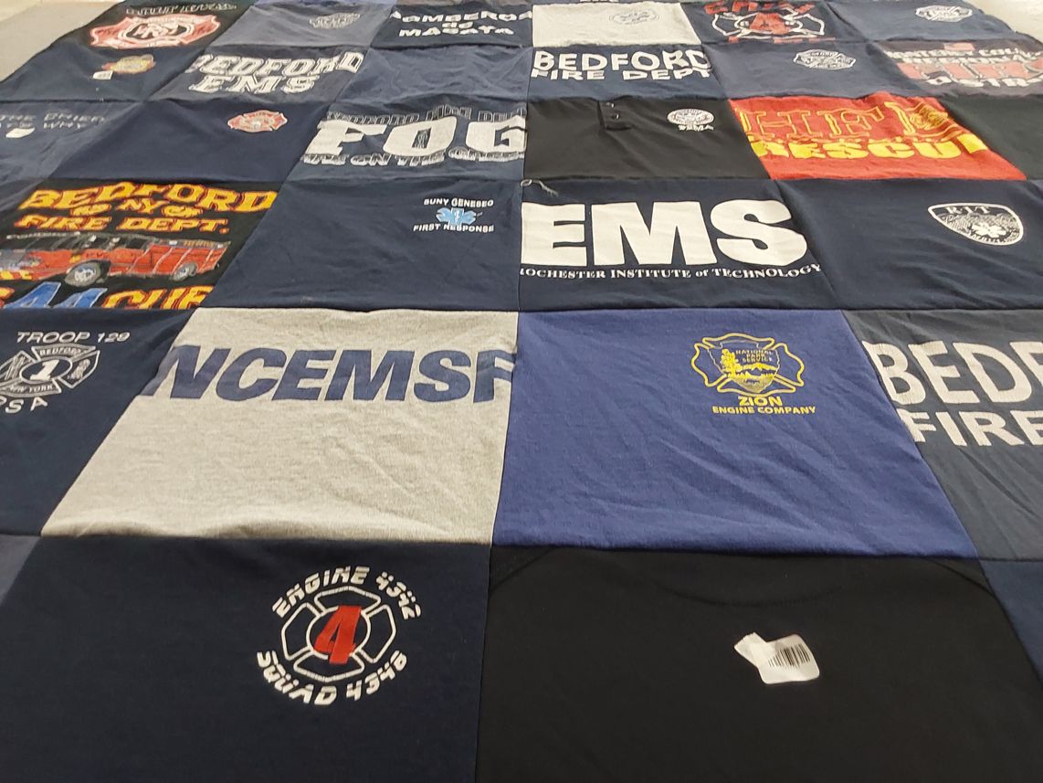 T-shirt quilt from rochester institute of technology by Vivian from NY