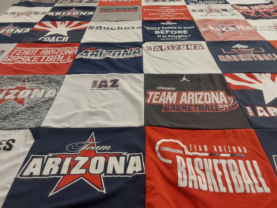 T-shirt quilt featuring arizona basketball by Candice from AZ