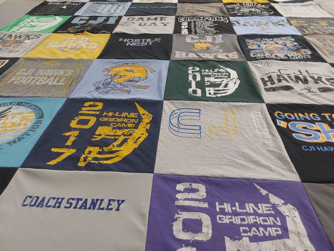 T-shirt quilt from cj hawks by Marissa from MT