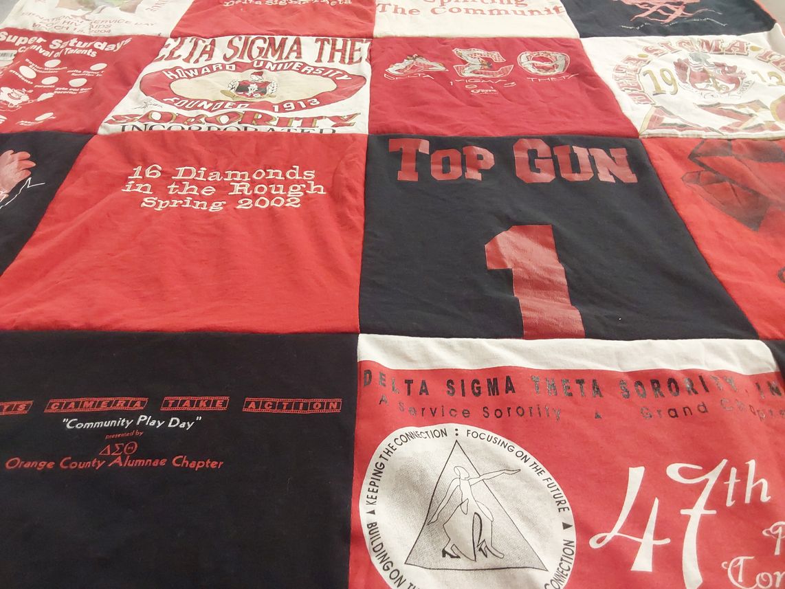 T-shirt quilt from howard university by Carla from FL