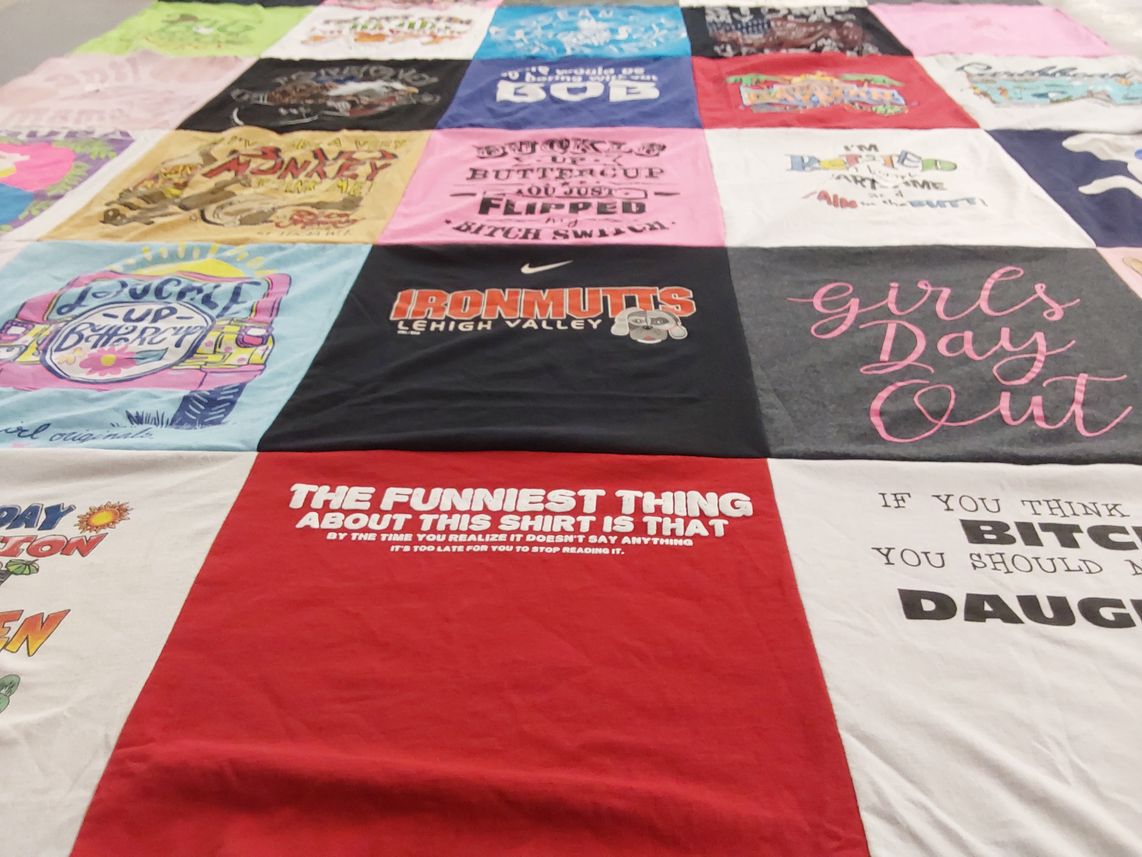 T-shirt quilt featuring ironmuts lehigh valley by Darlene from PA