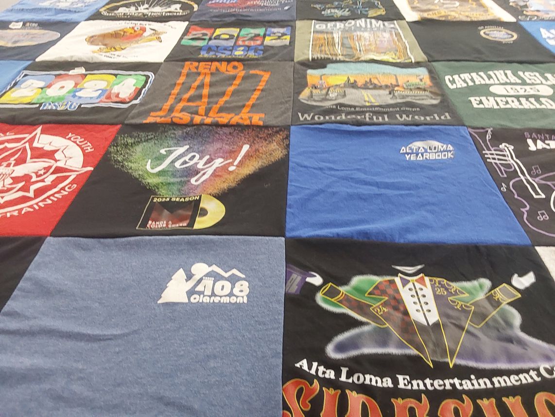 T-shirt quilt from alta loma high school by Jennifer from CA