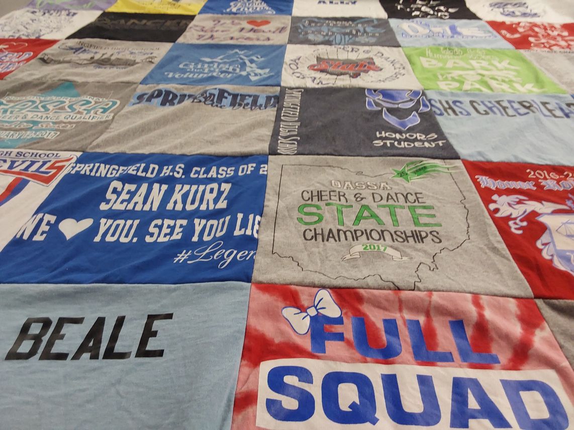 T-shirt quilt from springfield high school by Julie from OH