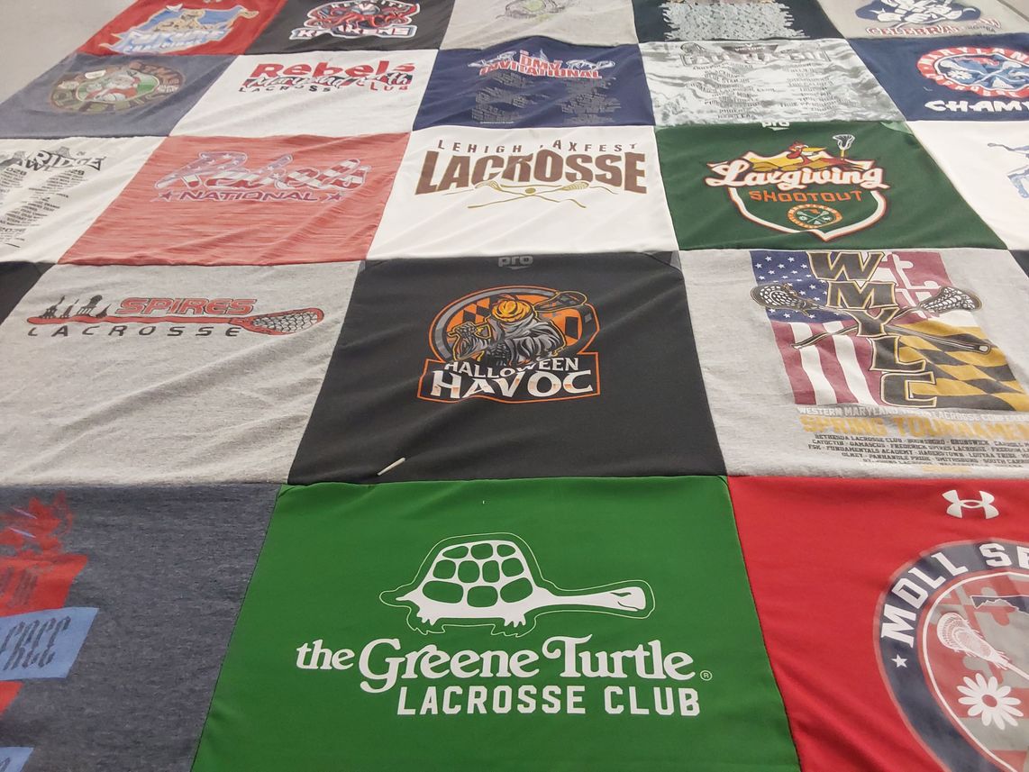 T-shirt quilt featuring western maryland lacrosse club by Christina from MD