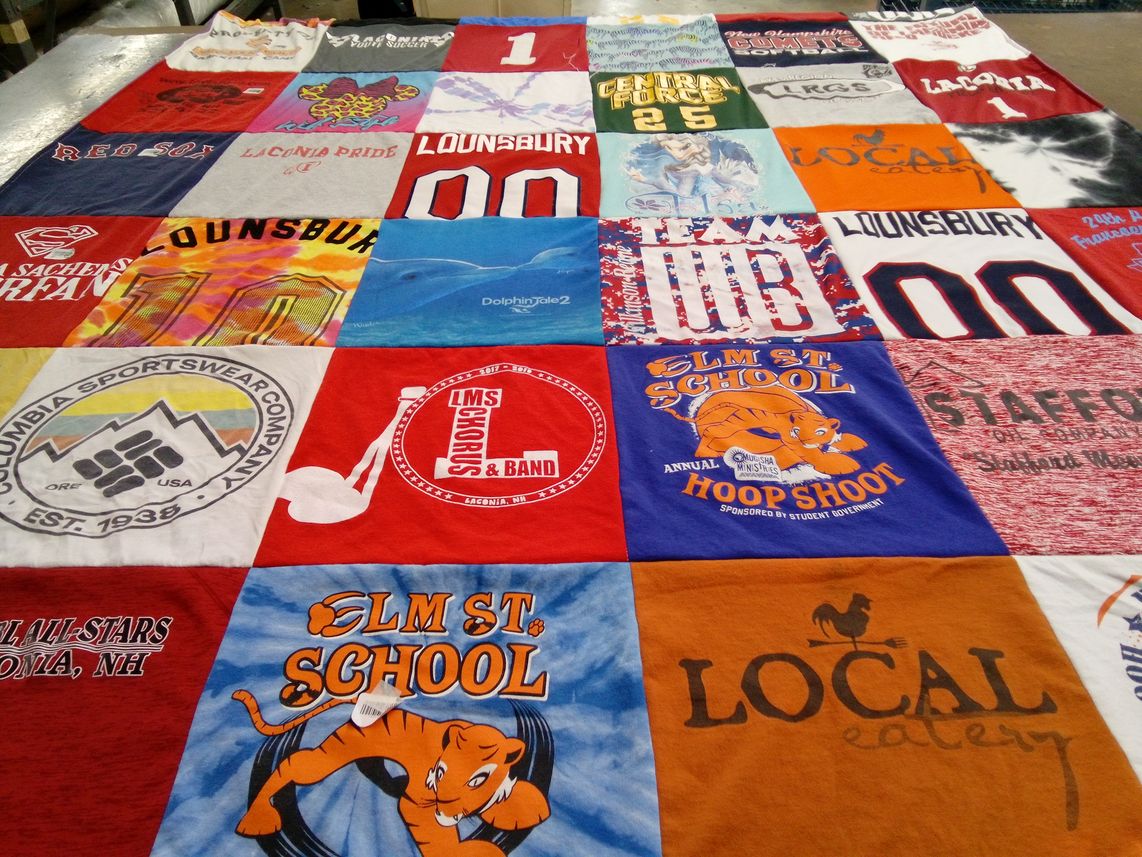 T-shirt quilt featuring lounsbur, laconia by Gregory from NH