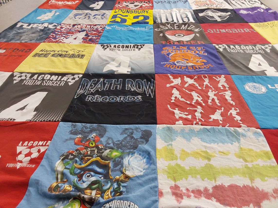 T-shirt quilt featuring laconia youth soccer by Gregory from NH