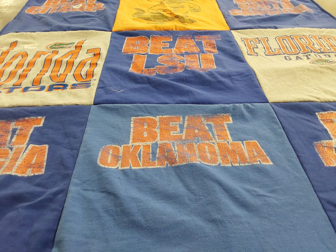 T-shirt quilt from university of florida by ROSE from TN