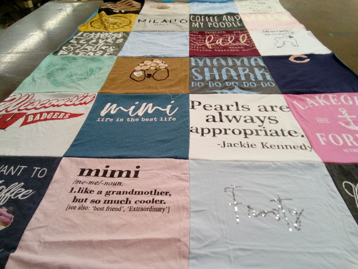 T-shirt quilt featuring wisconsin badgers by Jason from WI