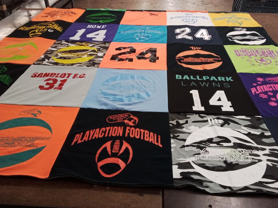 T-shirt quilt featuring sandlot f.c. by Andrea from MD