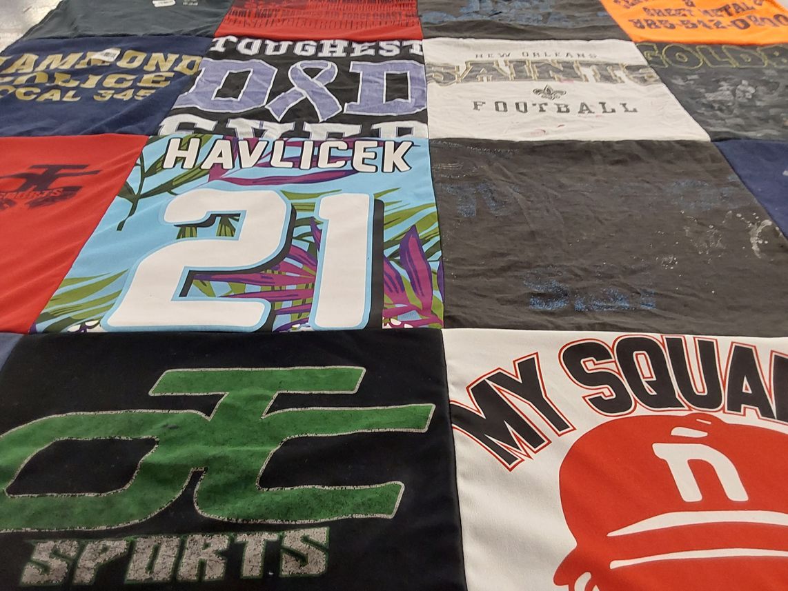 T-shirt quilt featuring new orleans saints football by Shelby from LA