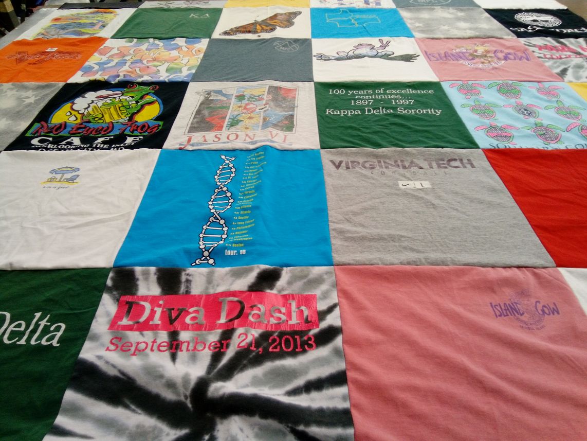T-shirt quilt from virginia tech university by Elizabeth from VA