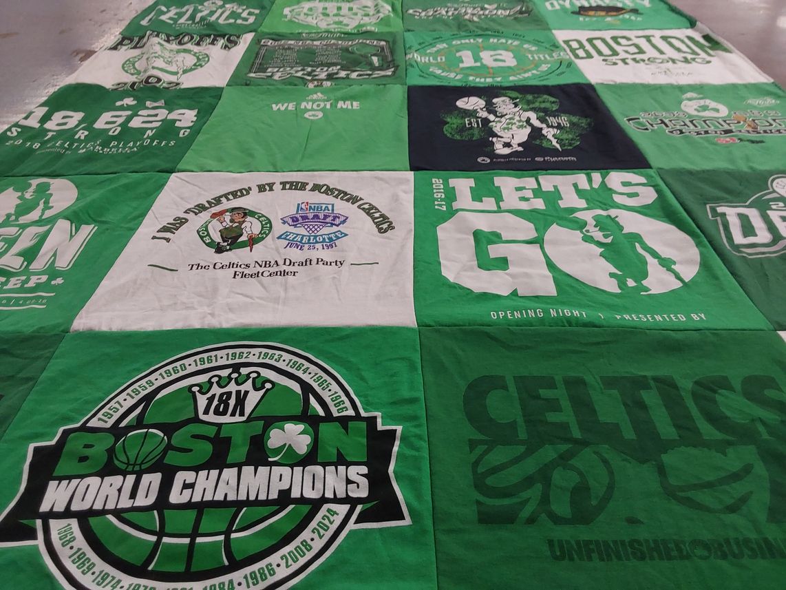 T-shirt quilt featuring boston celtics by Melissa from MI