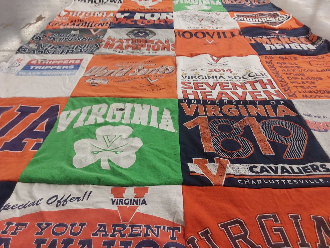 T-shirt quilt featuring cavaliers by Bill from VA