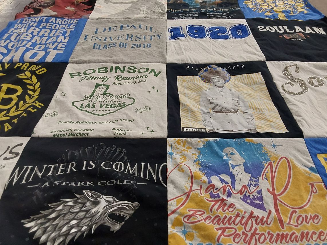T-shirt quilt from depaul university by Mikayla from MD