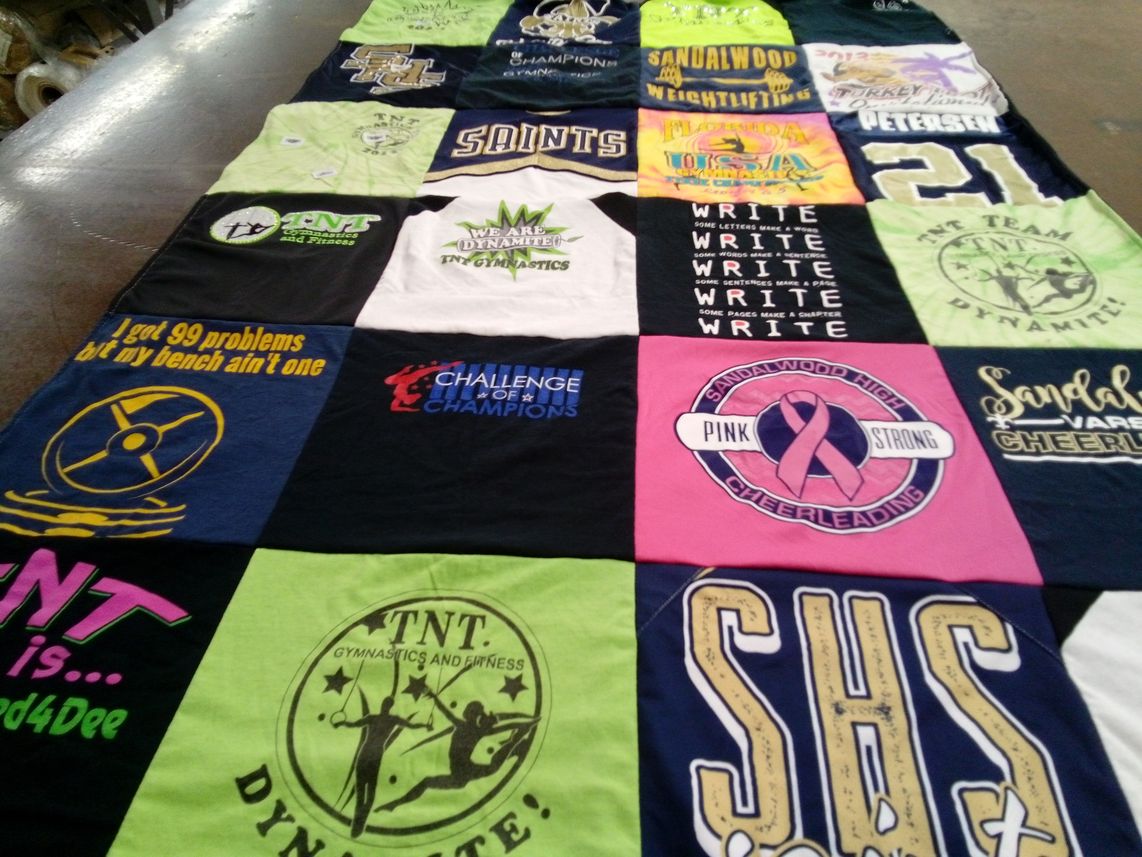 T-shirt quilt from sandalwood high school by Shasta from ID