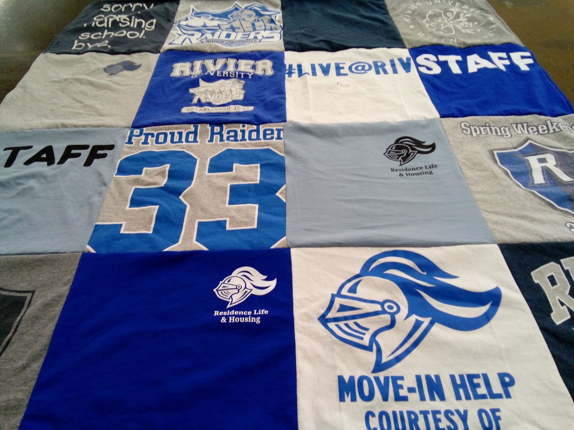 T-shirt quilt featuring raiders by Mary from MA