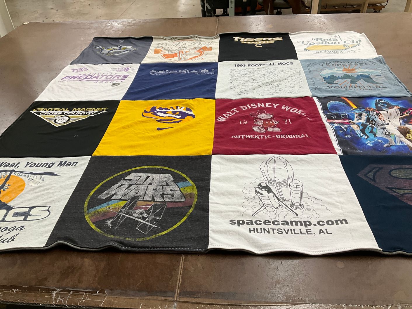 T-shirt quilt featuring university of tennessee volunteers by Sharon from TN