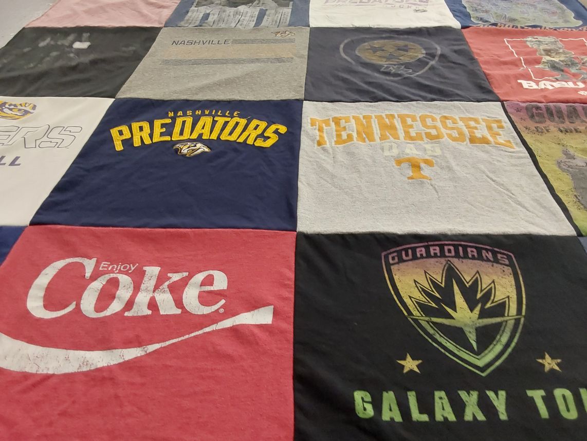 T-shirt quilt featuring nashville predators by Sharon from TN