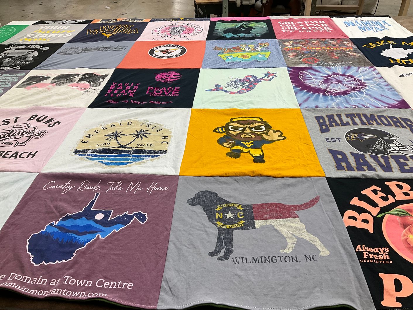T-shirt quilt featuring baltimore ravens by Madison from MD
