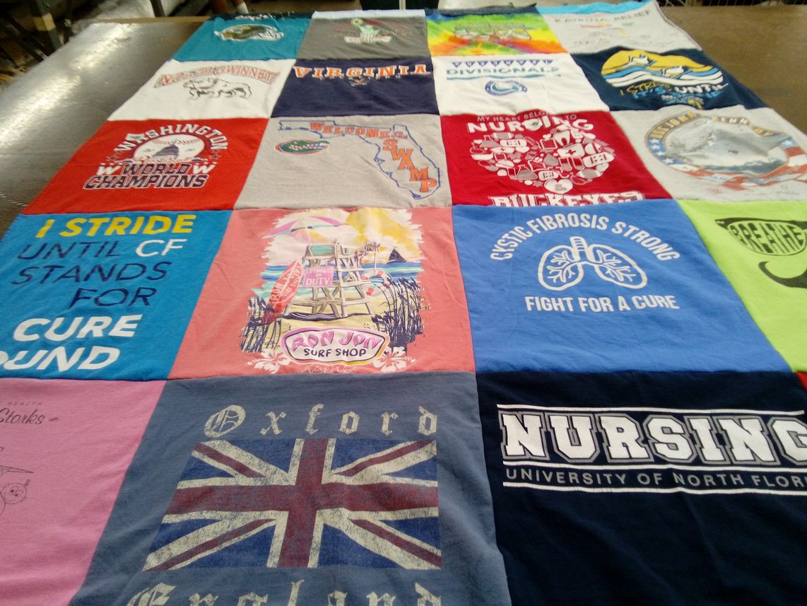 T-shirt quilt from university of north florida by Melissa from VA