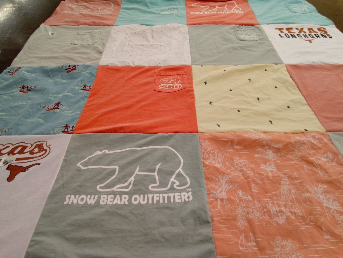 T-shirt quilt featuring university of texas at austin longhorns by Kristi from TX