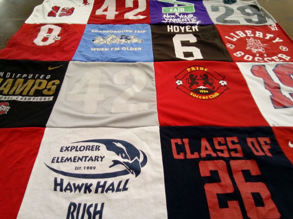 T-shirt quilt featuring pride soccer club by Karen from WA