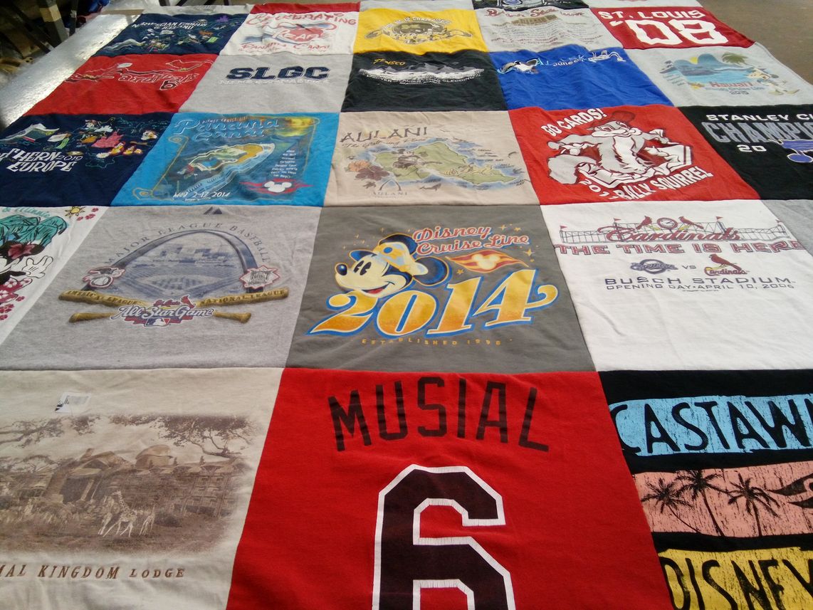T-shirt quilt featuring st. louis cardinals by Wendy from MO