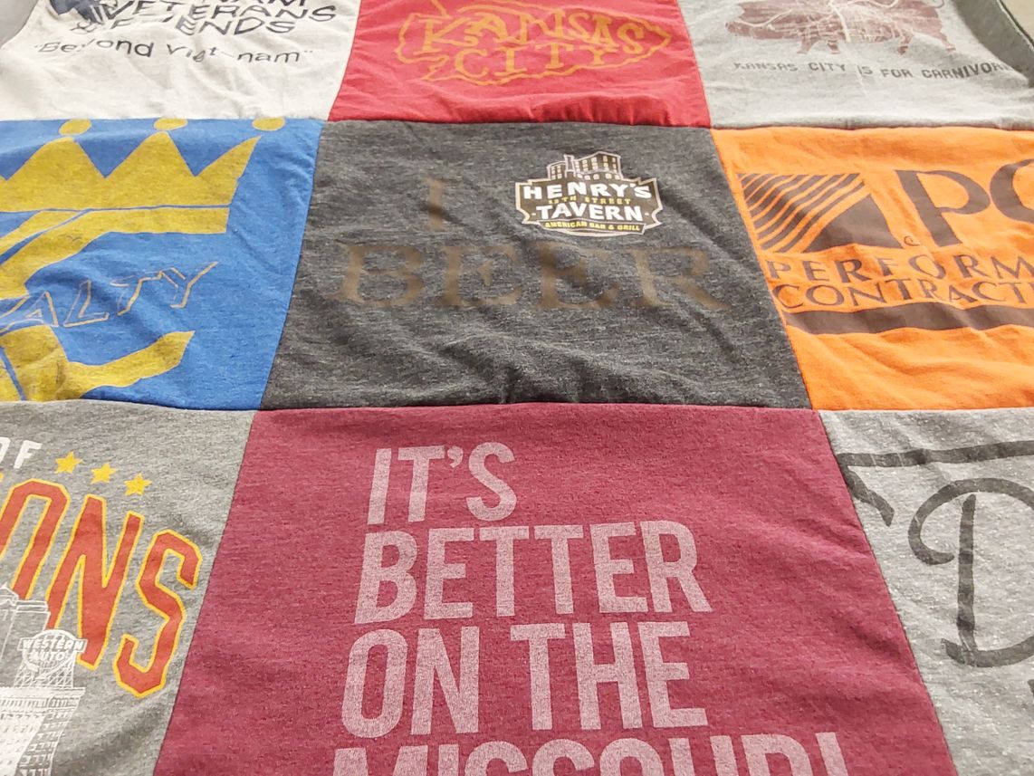 T-shirt quilt by Jenny from KS