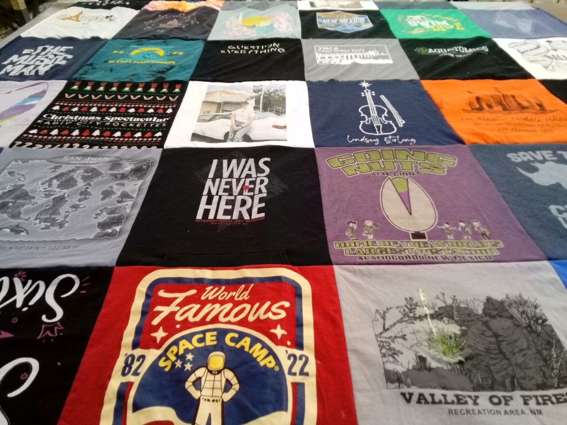 T-shirt quilt from les alamos middle school by Catherine from NM