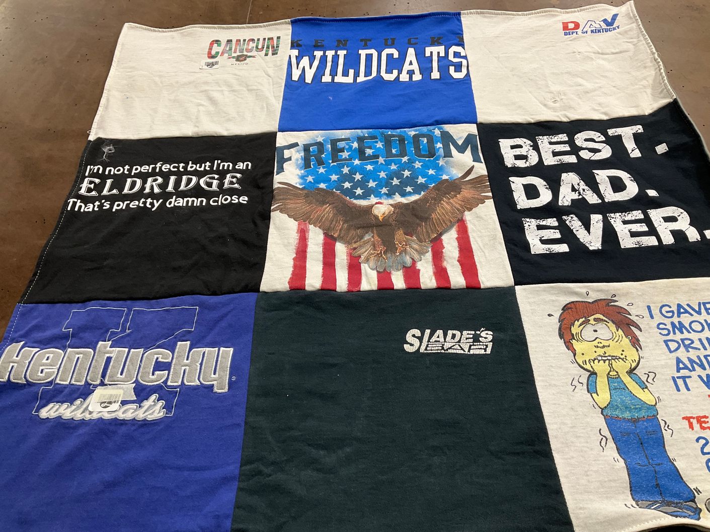 T-shirt quilt featuring kentucky wildcats by Stanley from KY