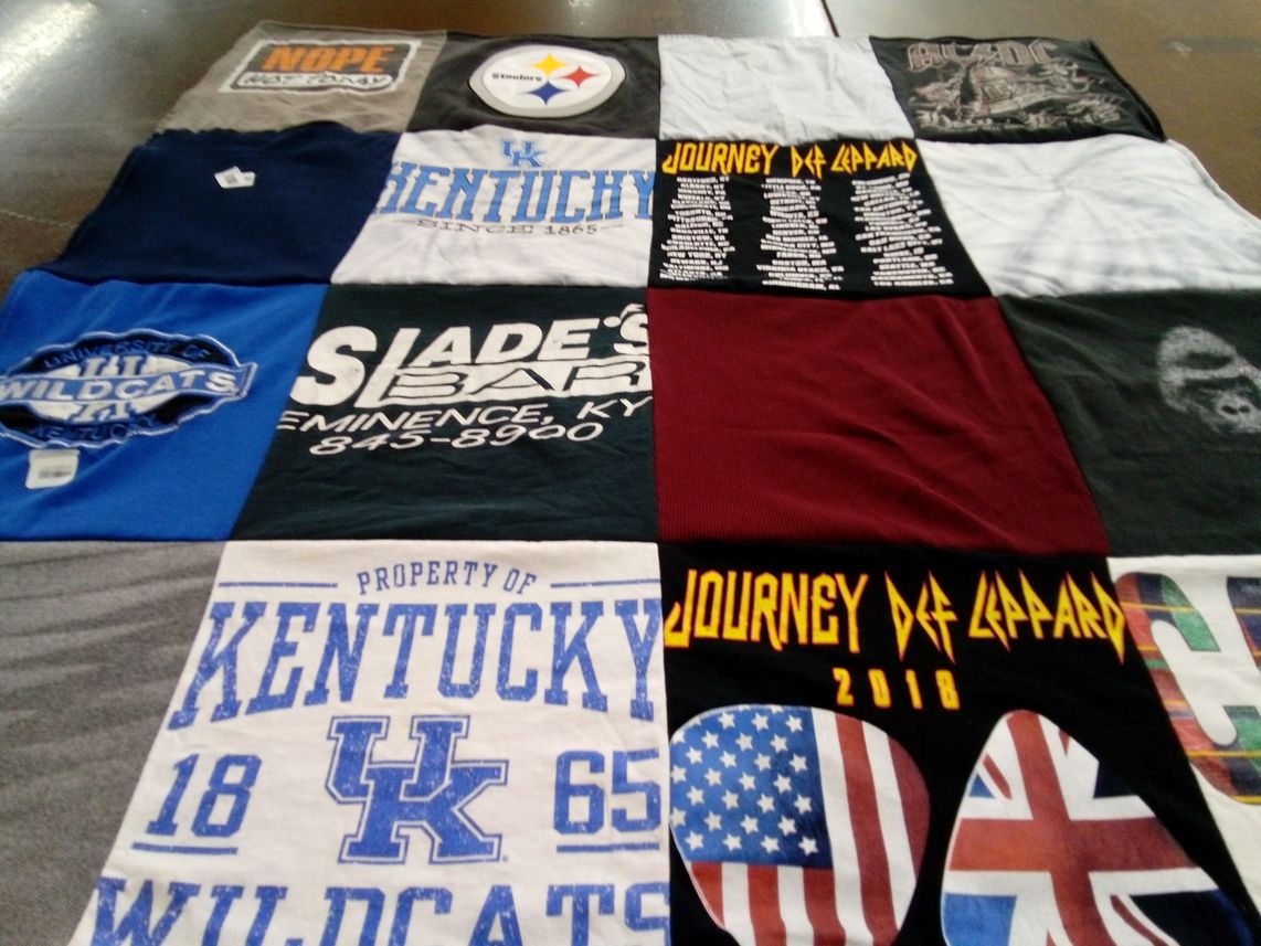 T-shirt quilt featuring kentucky wildcats by Stanley from KY