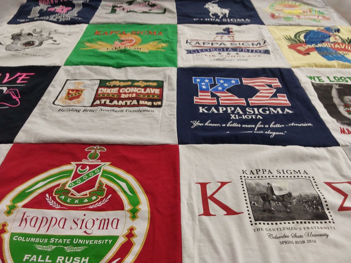 T-shirt quilt from columbus state university by Torrey from GA