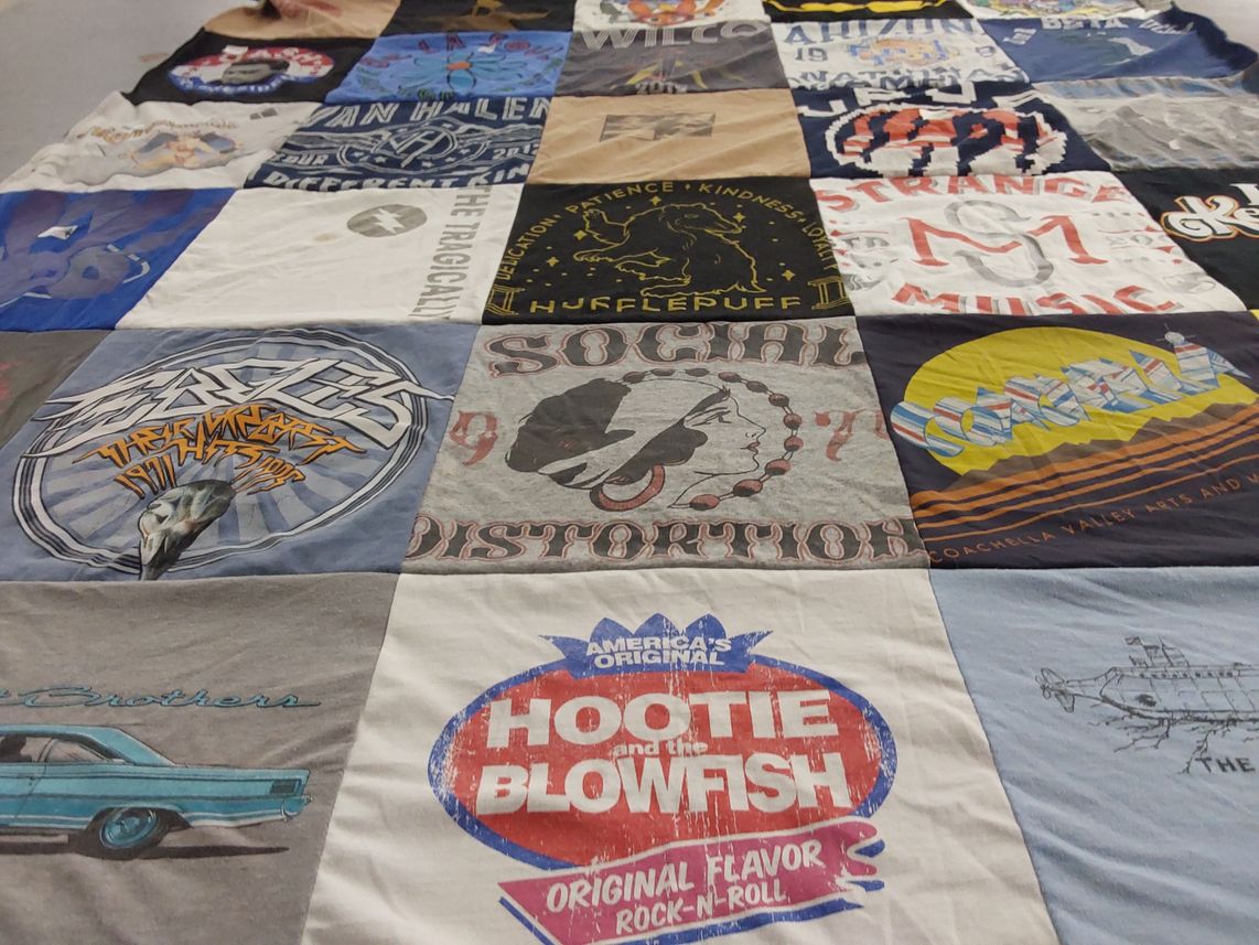 T-shirt quilt with music, festivals themes by Michael from AZ