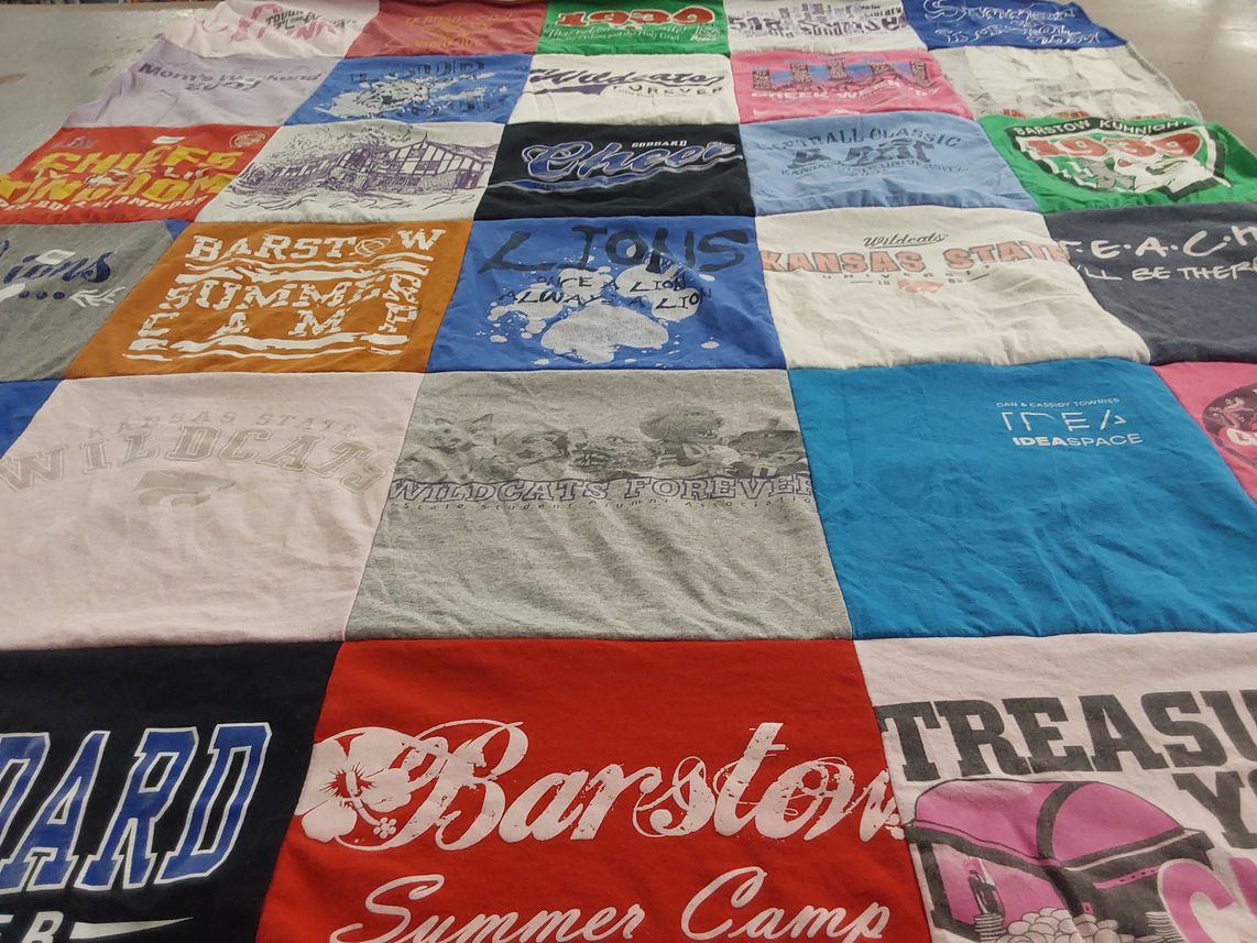 T-shirt quilt from kansas state university by Chad from KS