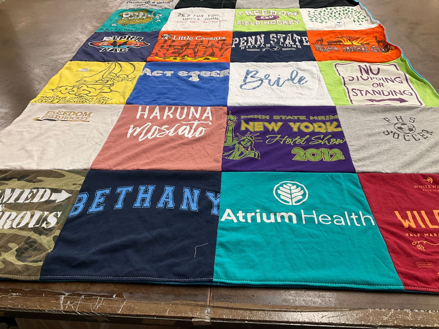 T-shirt quilt featuring penn state nittany lions, freedom high school by Erin from PA