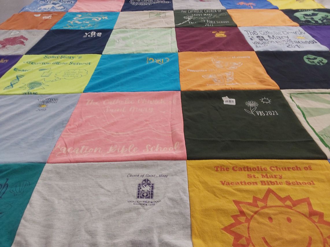 T-shirt quilt from vacation bible school by Valerie from NJ