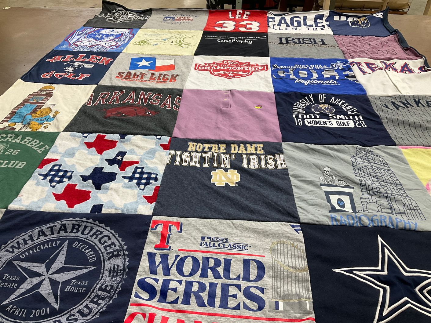 T-shirt quilt featuring dallas cowboys by Sidney from TX